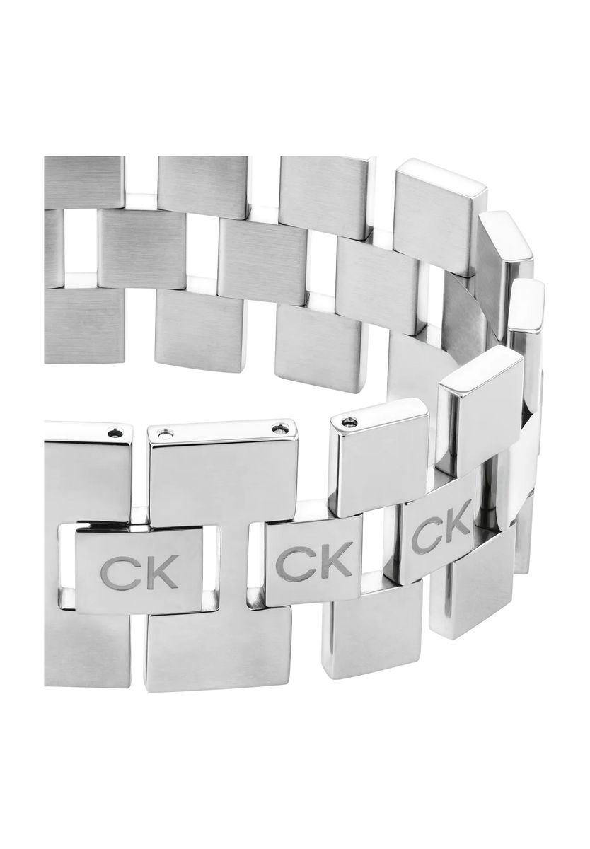 Breites Gliederarmband aus Edelstahl