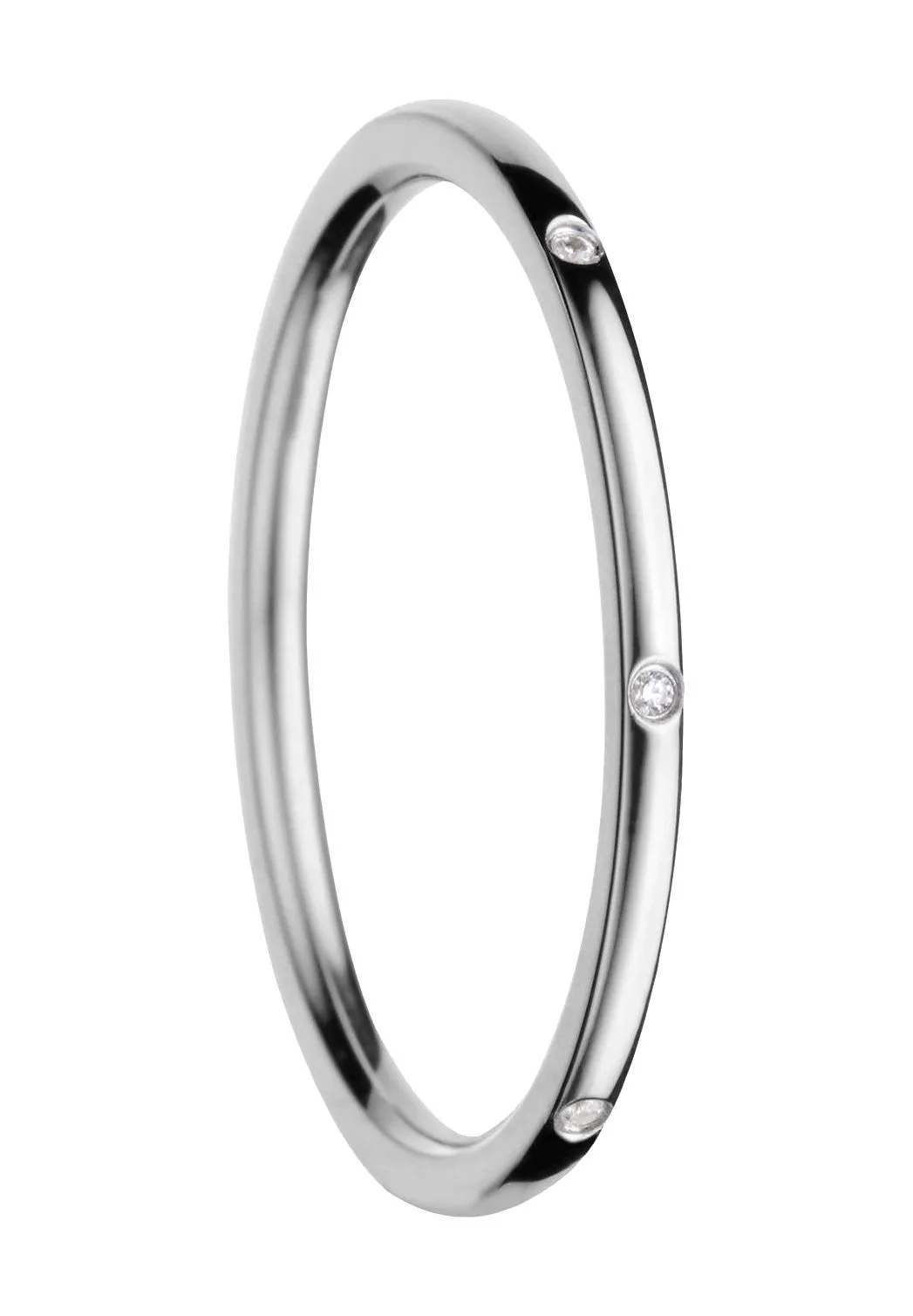 Schmaler Ring mit funkelnden Akzenten