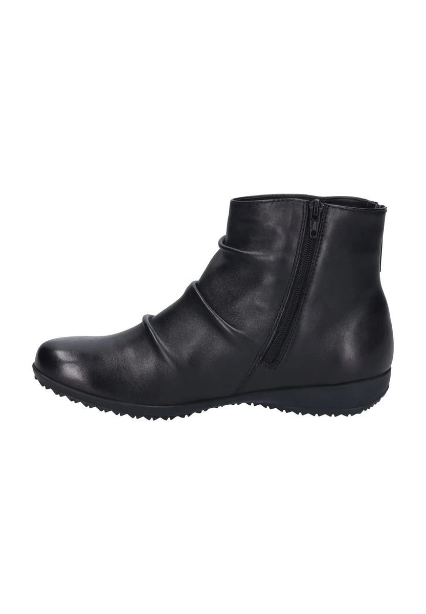 Bequeme Lederstiefeletten mit Raffung