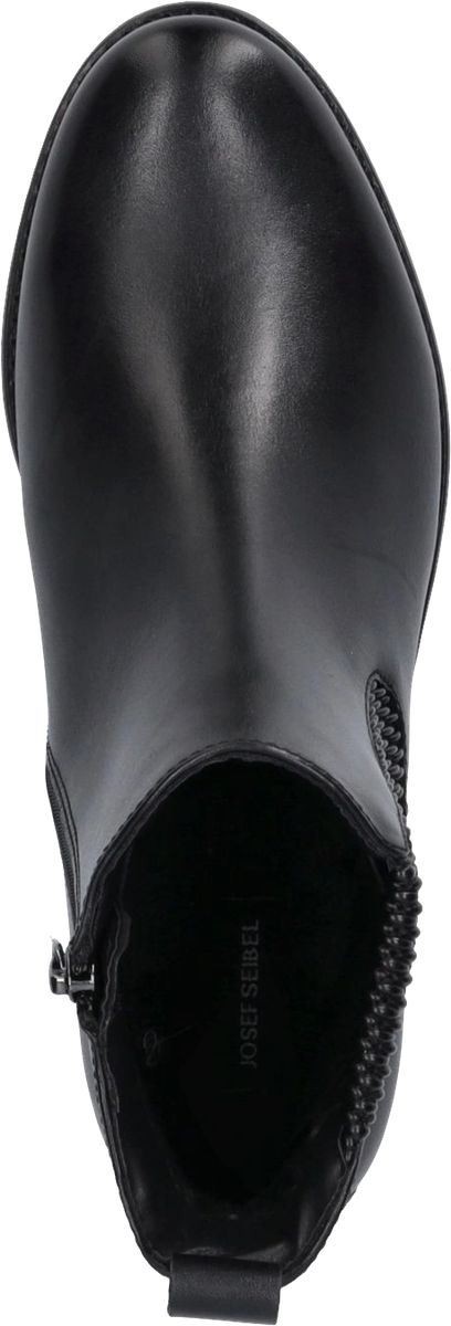 Schlichte Leder-Stiefeletten mit Reißverschluss