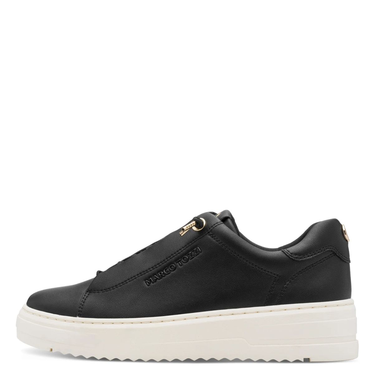Minimalistische Plateau-Sneaker aus Kunstleder