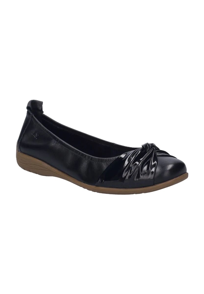 Elegante Lederballerinas mit Knotendetail