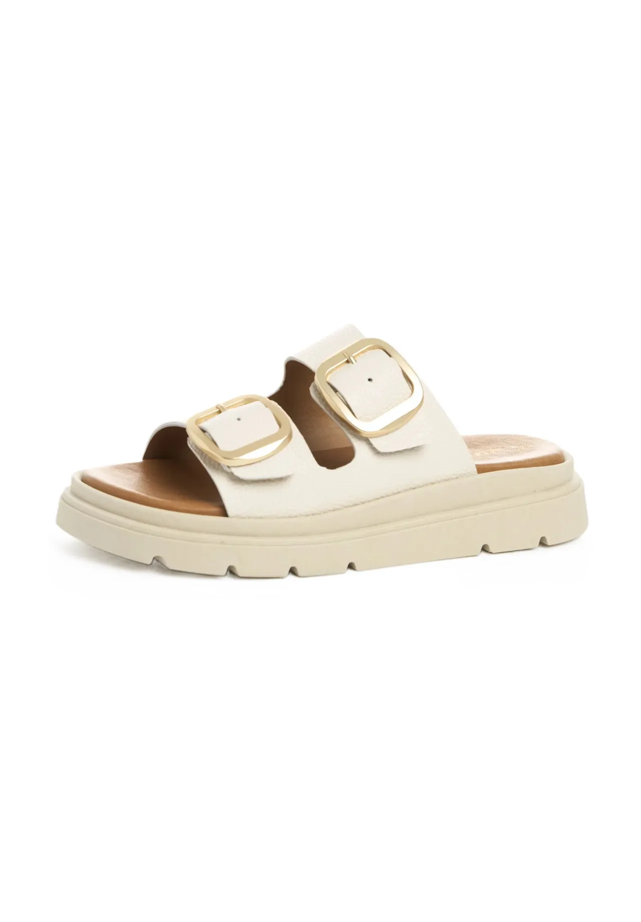 Plateau-Sandalen mit Doppelschnalle