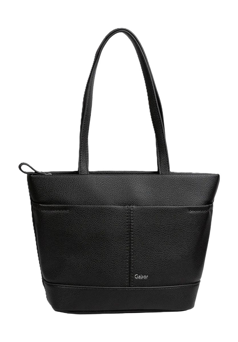 Shopper aus genarbtem Lederimitat