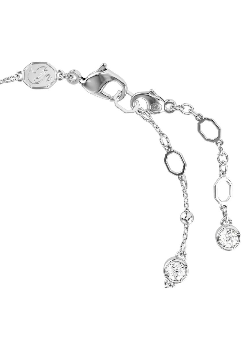 Rhodiniertes Armband mit Kristall-Kesselfassung