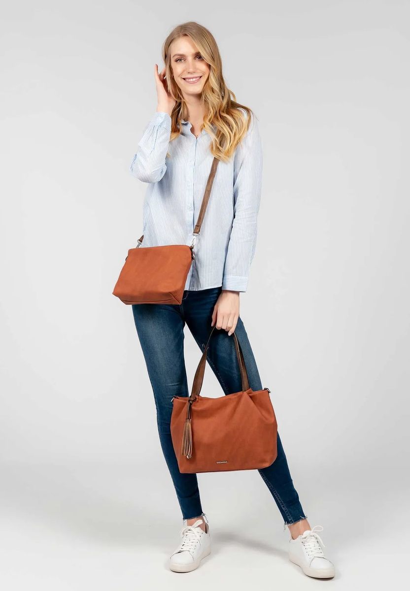 Strukturierter Shopper mit Quaste