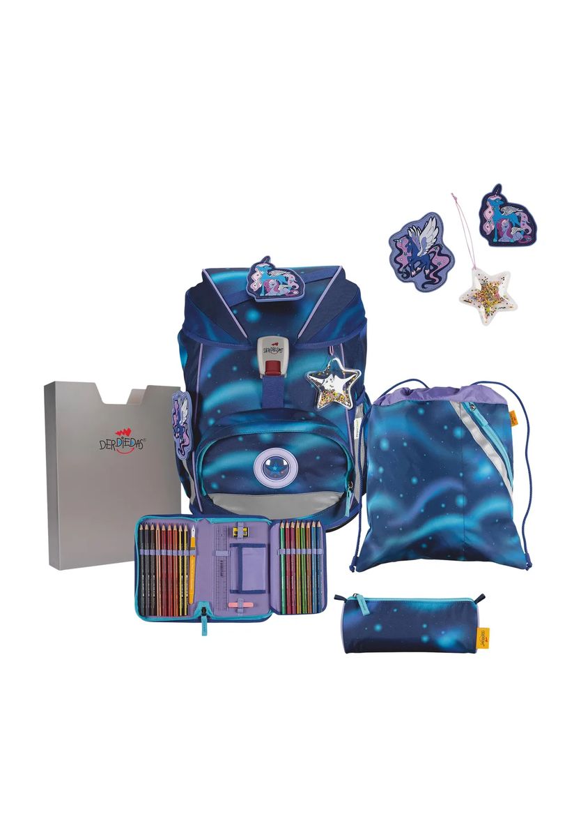 Ergonomisches Schulranzen-Set mit Galaxie-Print