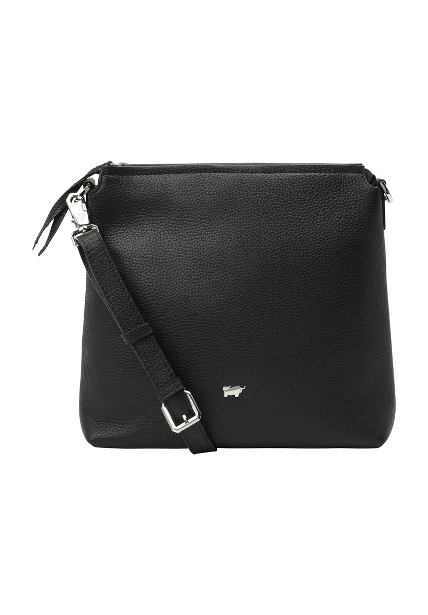 Crossbody-Tasche aus genarbtem Leder