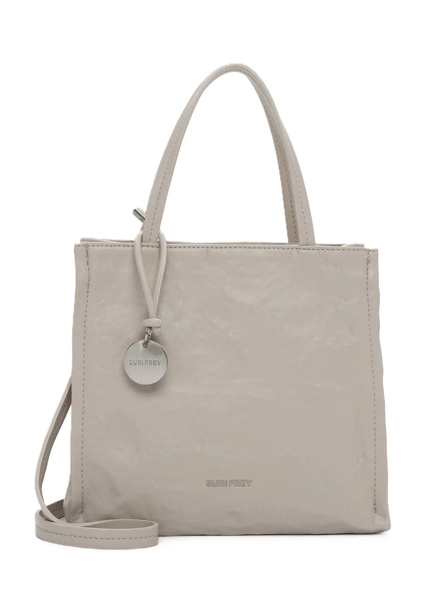 Strukturierter Shopper mit Logo-Anhänger