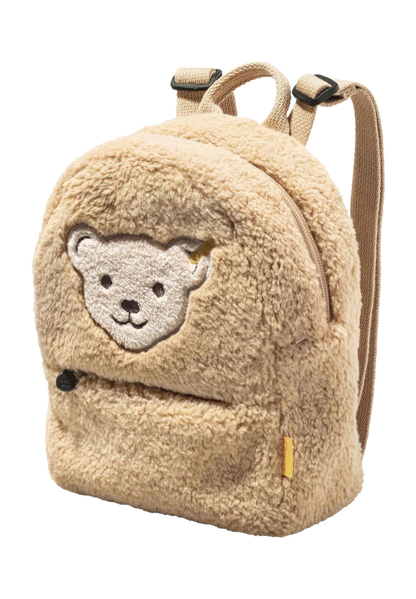 Teddy-Fleece-Rucksack mit Bären-Patch