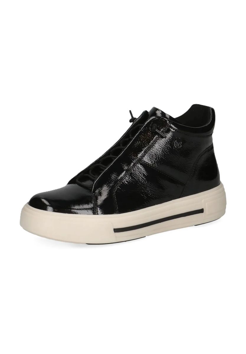 High-Top Sneaker aus Lackleder