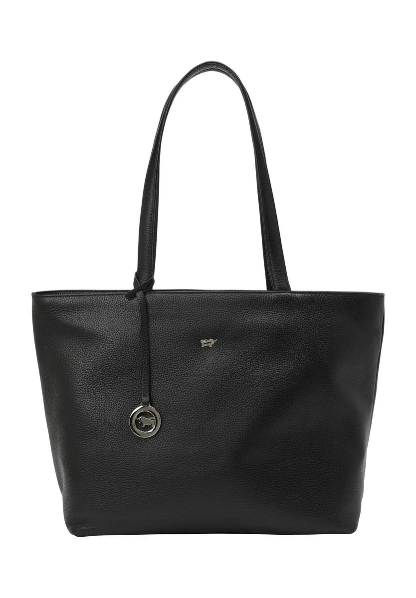 Klassische Shopper-Tasche aus genarbtem Leder