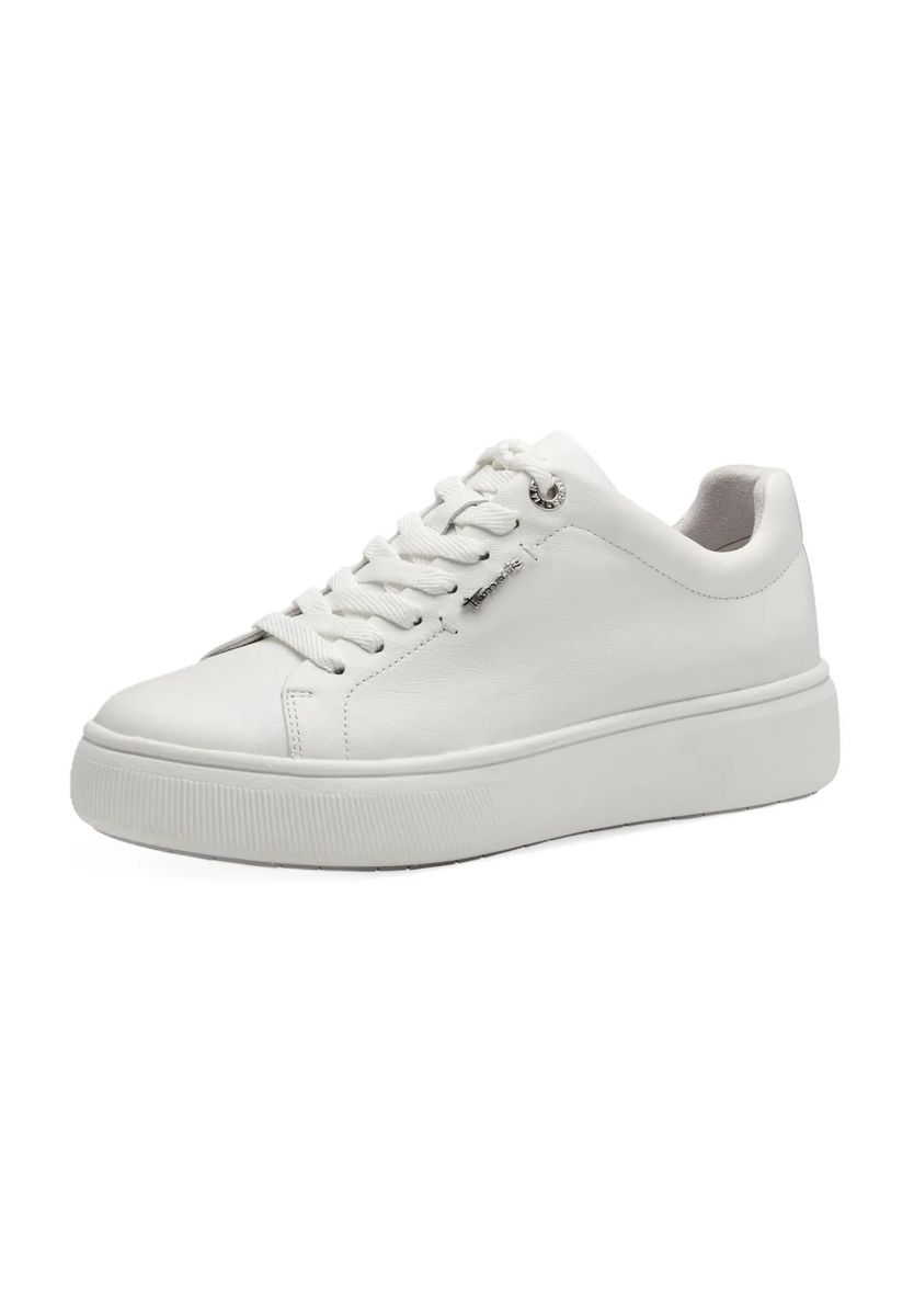 Minimalistische Leder-Plateau-Sneaker