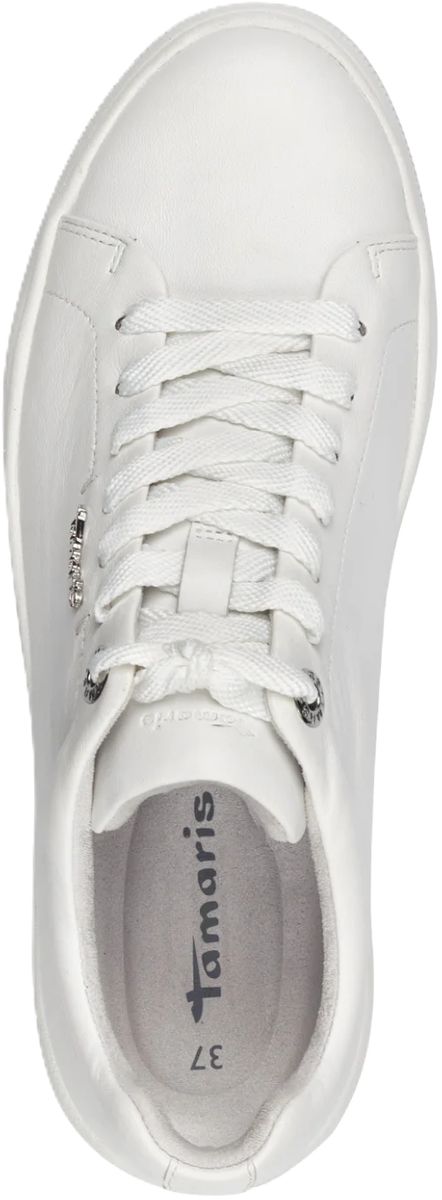 Minimalistische Leder-Plateau-Sneaker