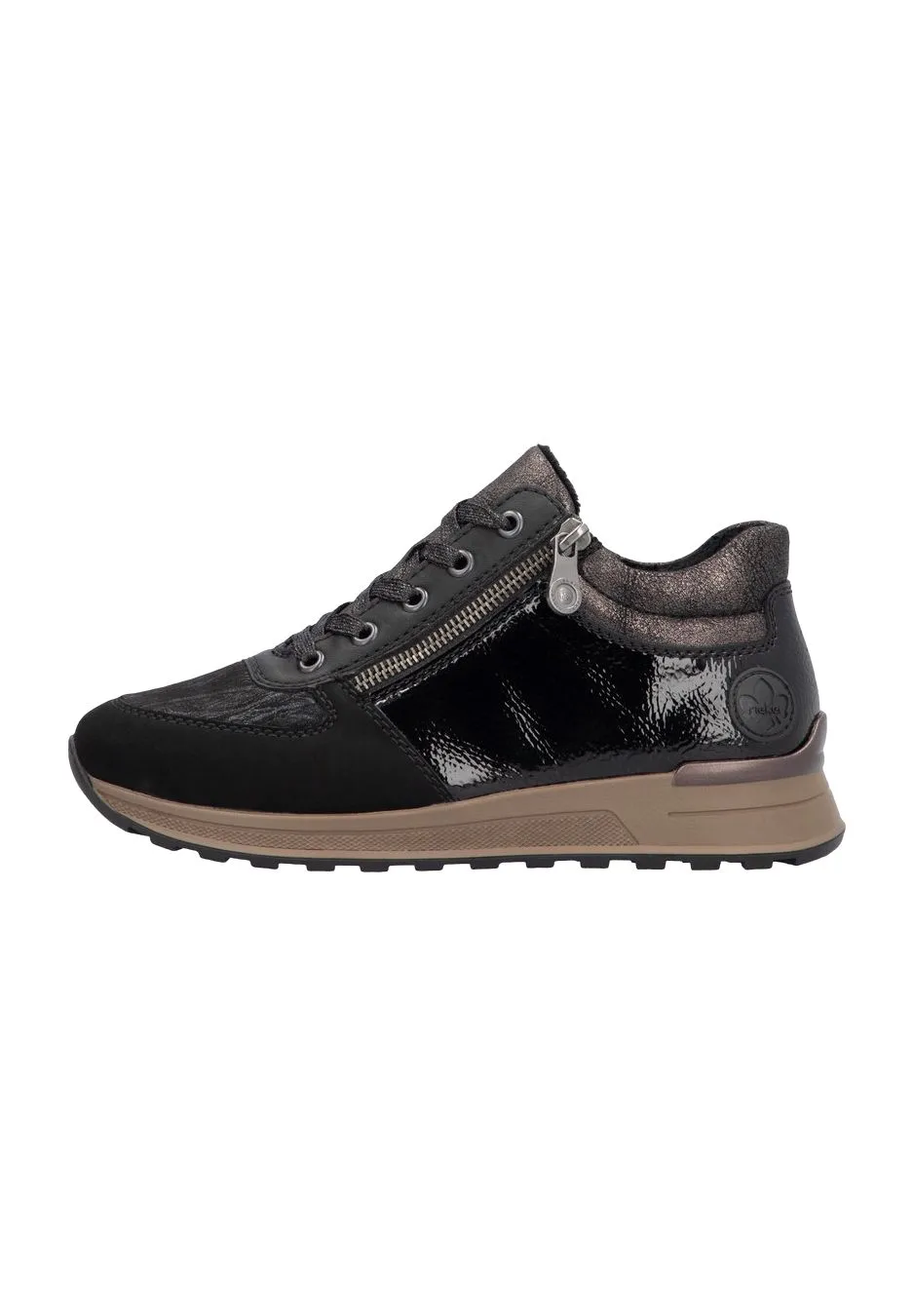 Strukturierte Keilsneaker mit Schnürung