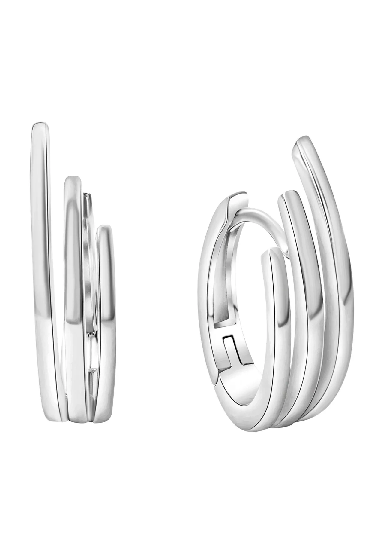 Dreireihige Creolen aus Sterling Silber