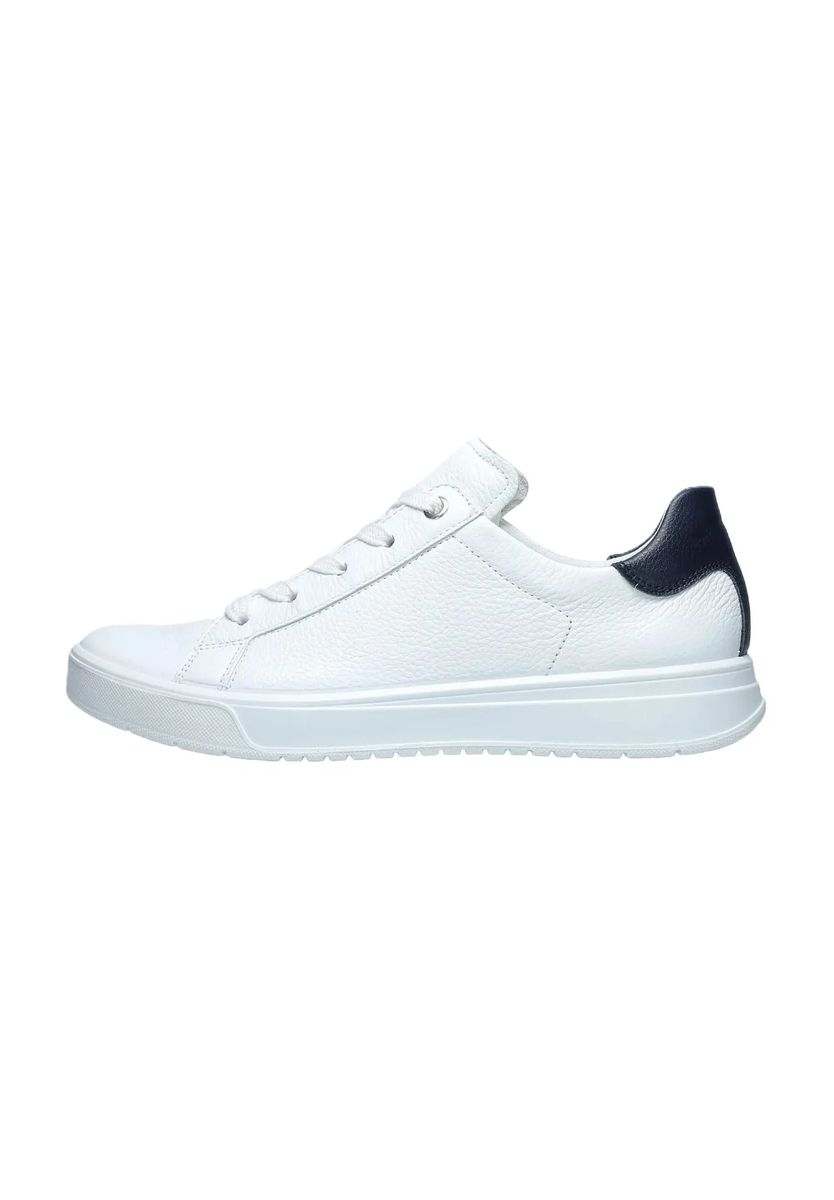 Minimalistische Leder-Sneaker mit Kontrast-Ferse