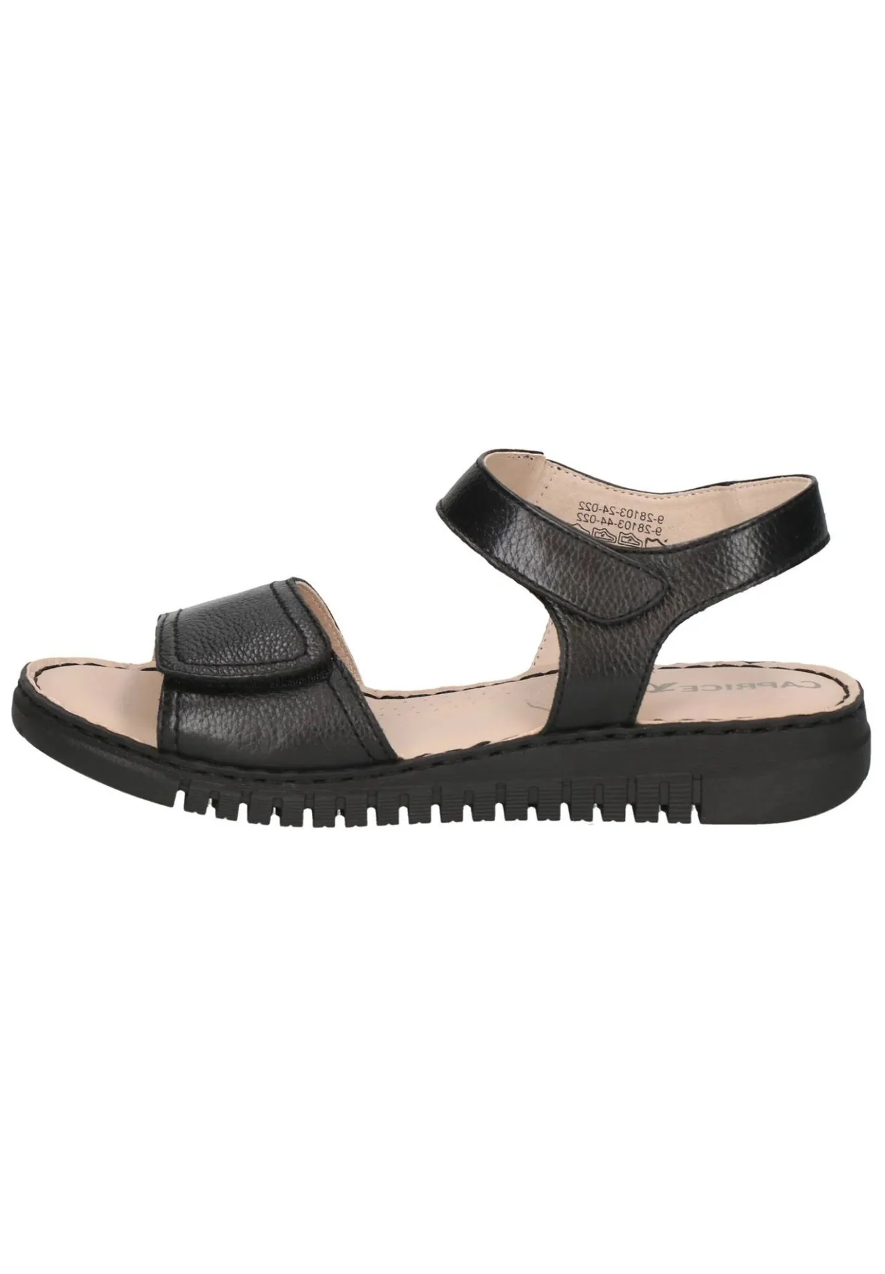 Bequeme Leder-Sandaletten mit Klettverschluss
