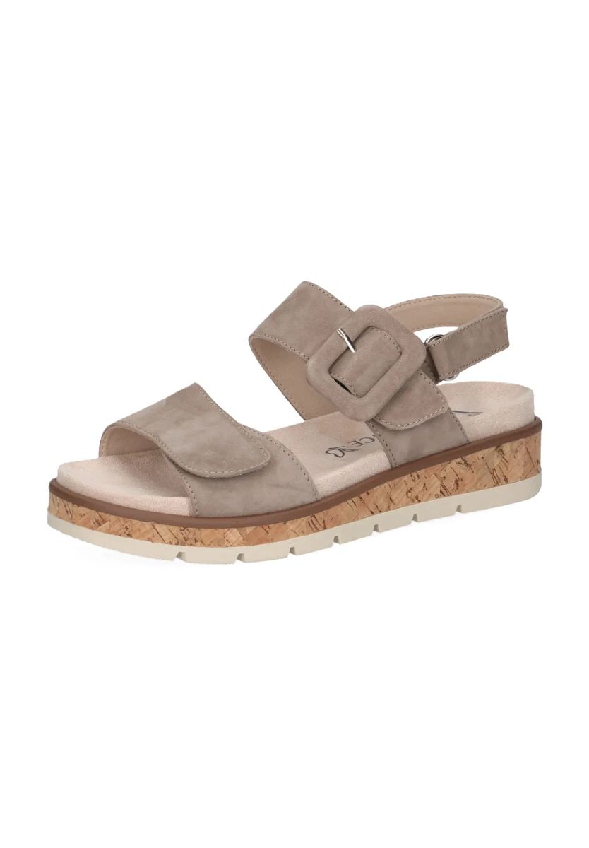 Wildleder Plateausandalen mit Schnalle