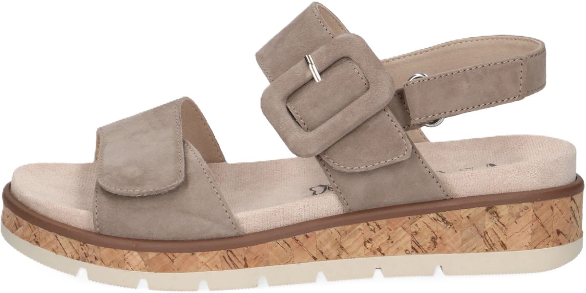 Wildleder Plateausandalen mit Schnalle