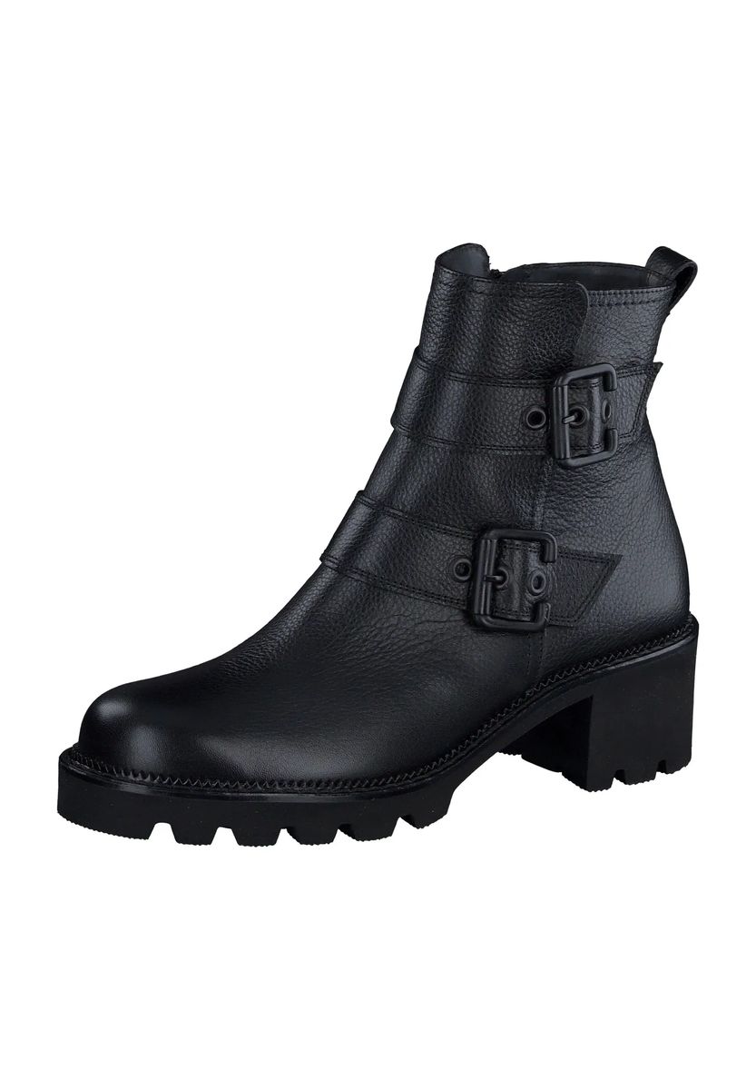Markante Biker-Stiefeletten aus Leder