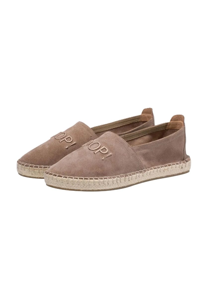 Wildleder-Espadrilles mit Logo-Stickerei