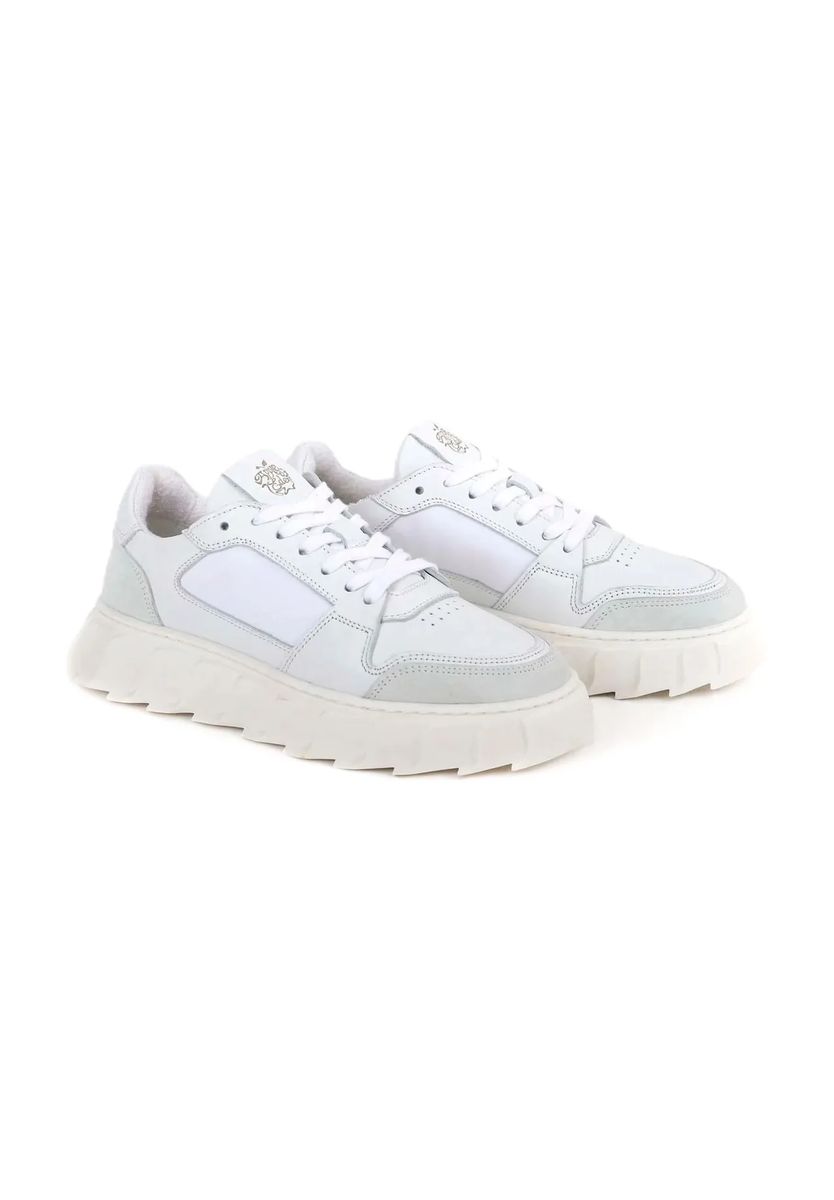 Plateau-Sneaker aus Leder