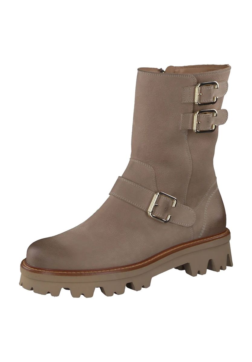Robuste Biker-Lederstiefel mit Schnallen