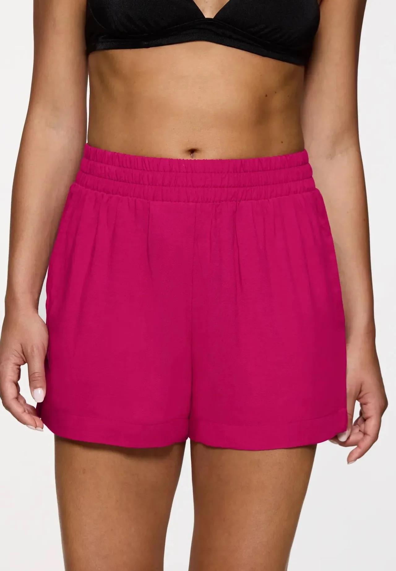 Entspannte Strandshorts mit elastischem Bund