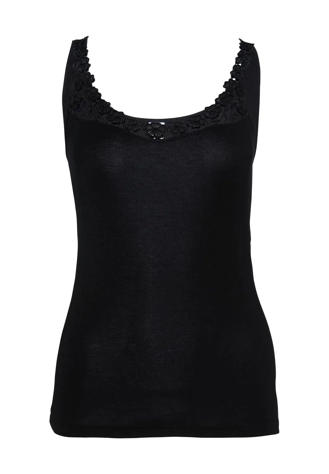 Top mit floralen Spitzendetails