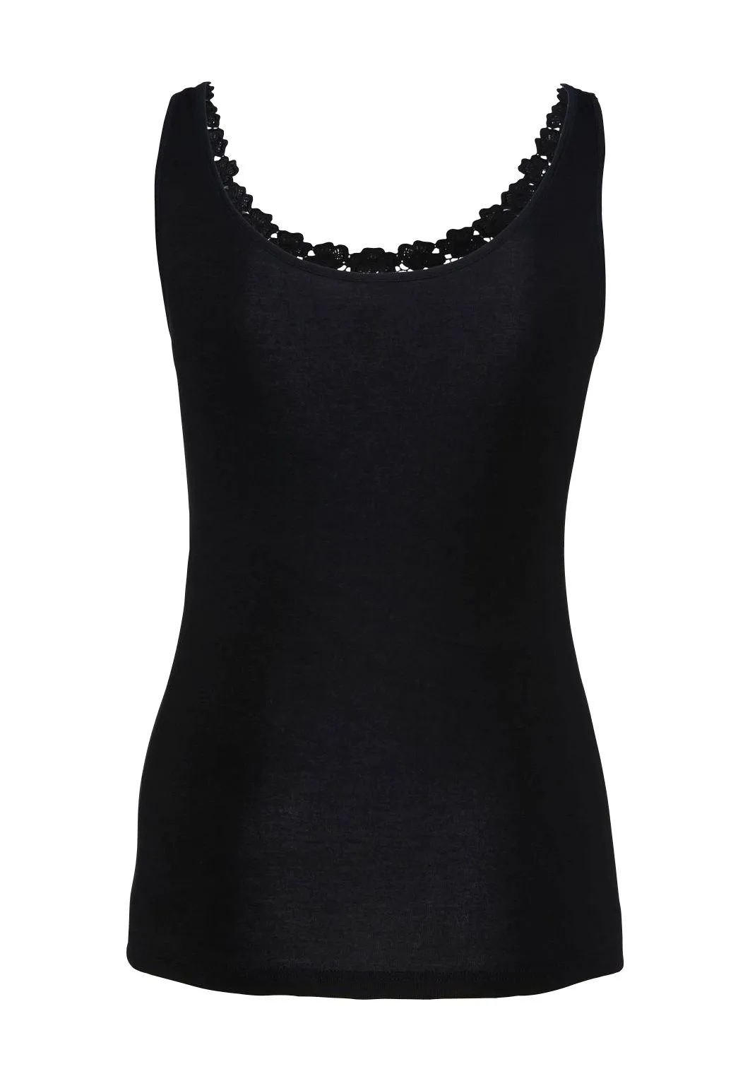 Top mit floralen Spitzendetails