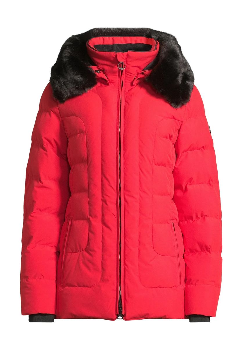 Gesteppte Winterjacke mit Kunstpelz