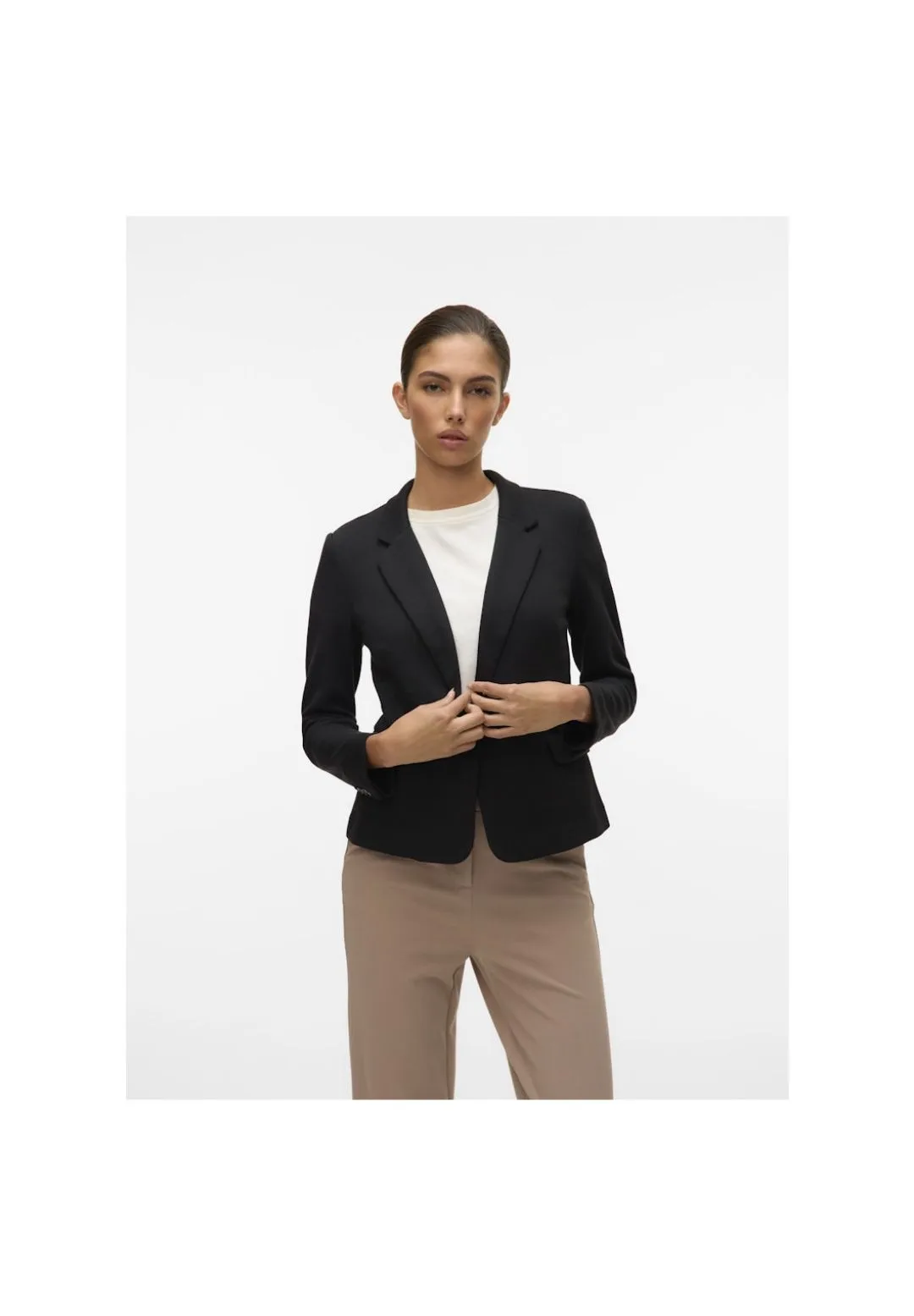 Taillierter Ein-Knopf-Blazer mit Revers