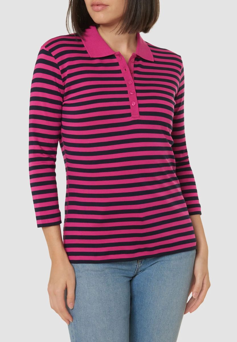 Gestreiftes Poloshirt aus Pima-Baumwolle