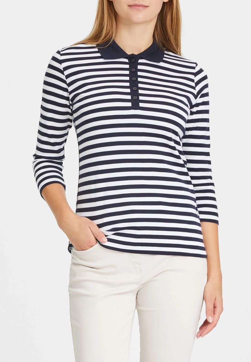 Gestreiftes Poloshirt aus Pima-Baumwolle