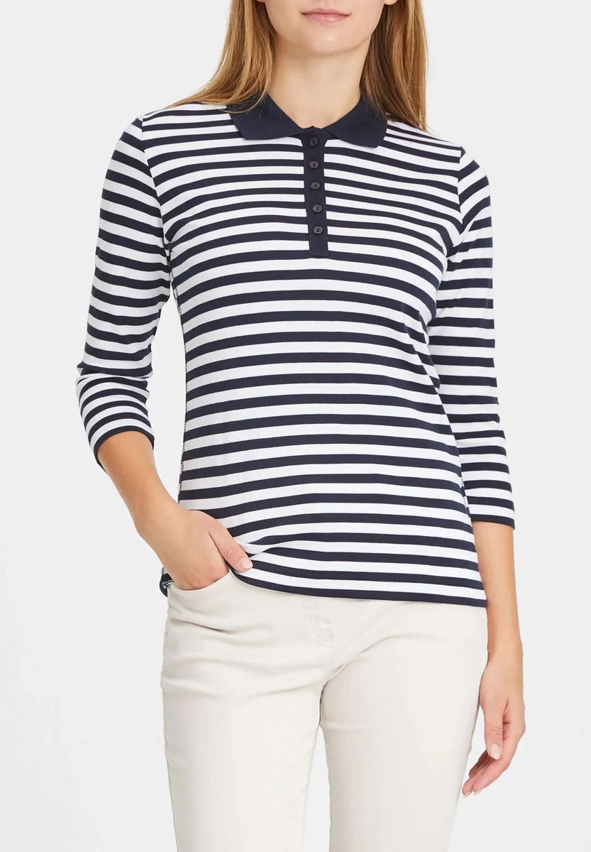 Gestreiftes Poloshirt aus Pima-Baumwolle