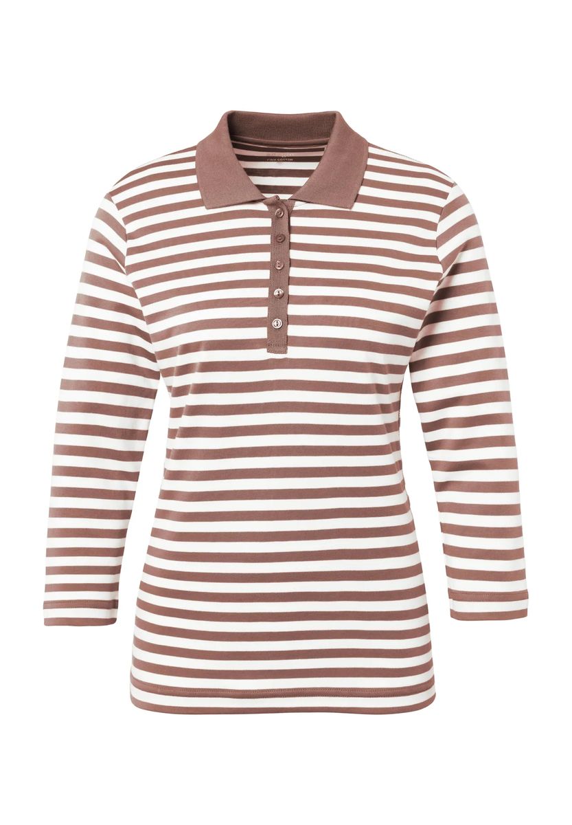 Gestreiftes Pima-Baumwolle Poloshirt