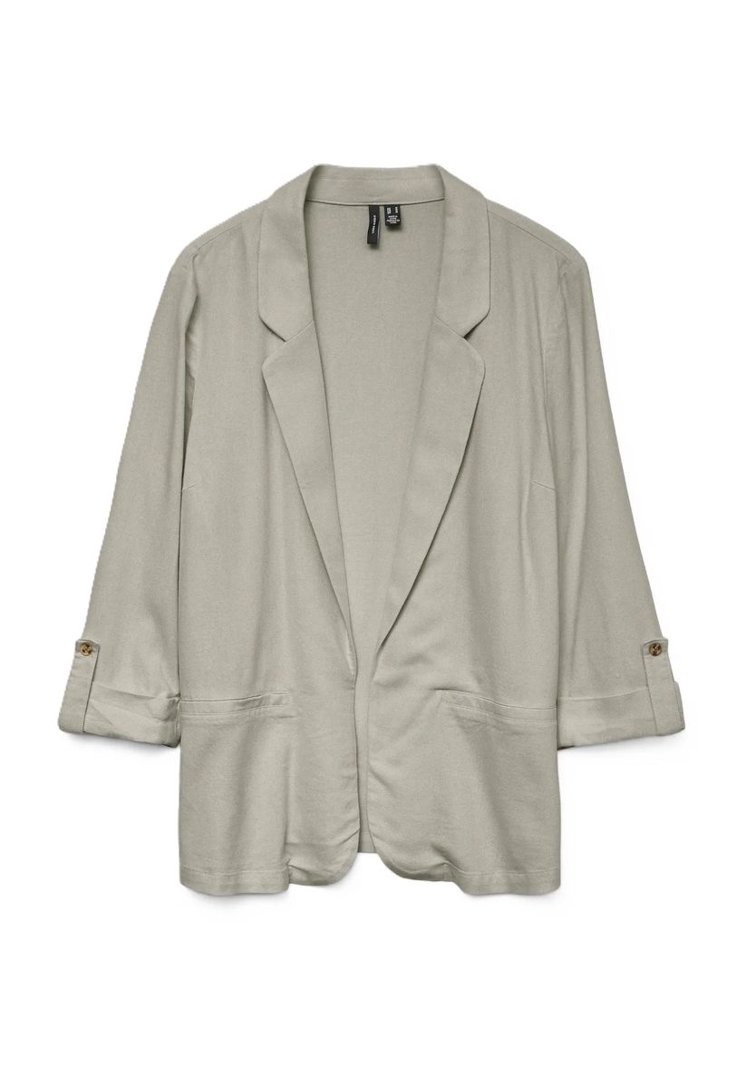 Leinen-Blazer mit 3/4-Arm