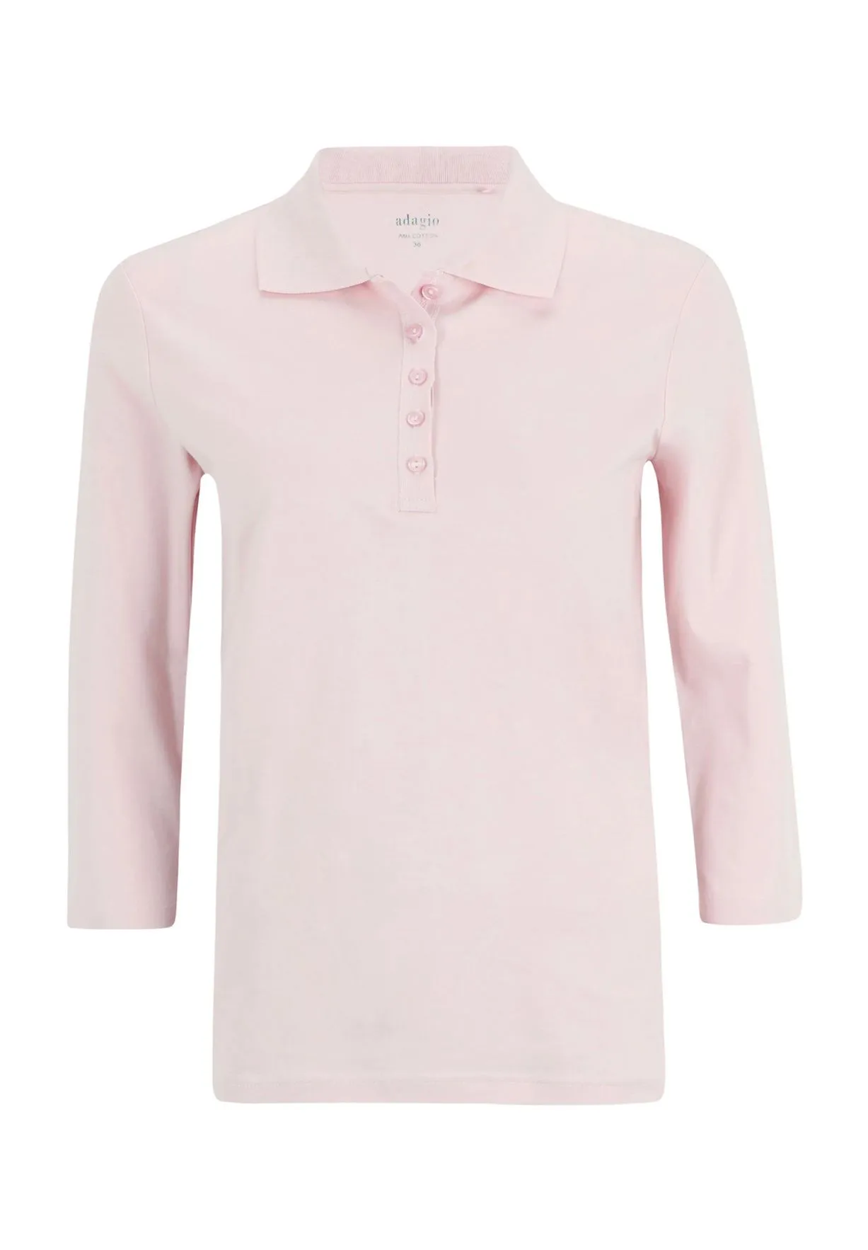 Essentielles Baumwoll-Poloshirt mit 3/4-Arm