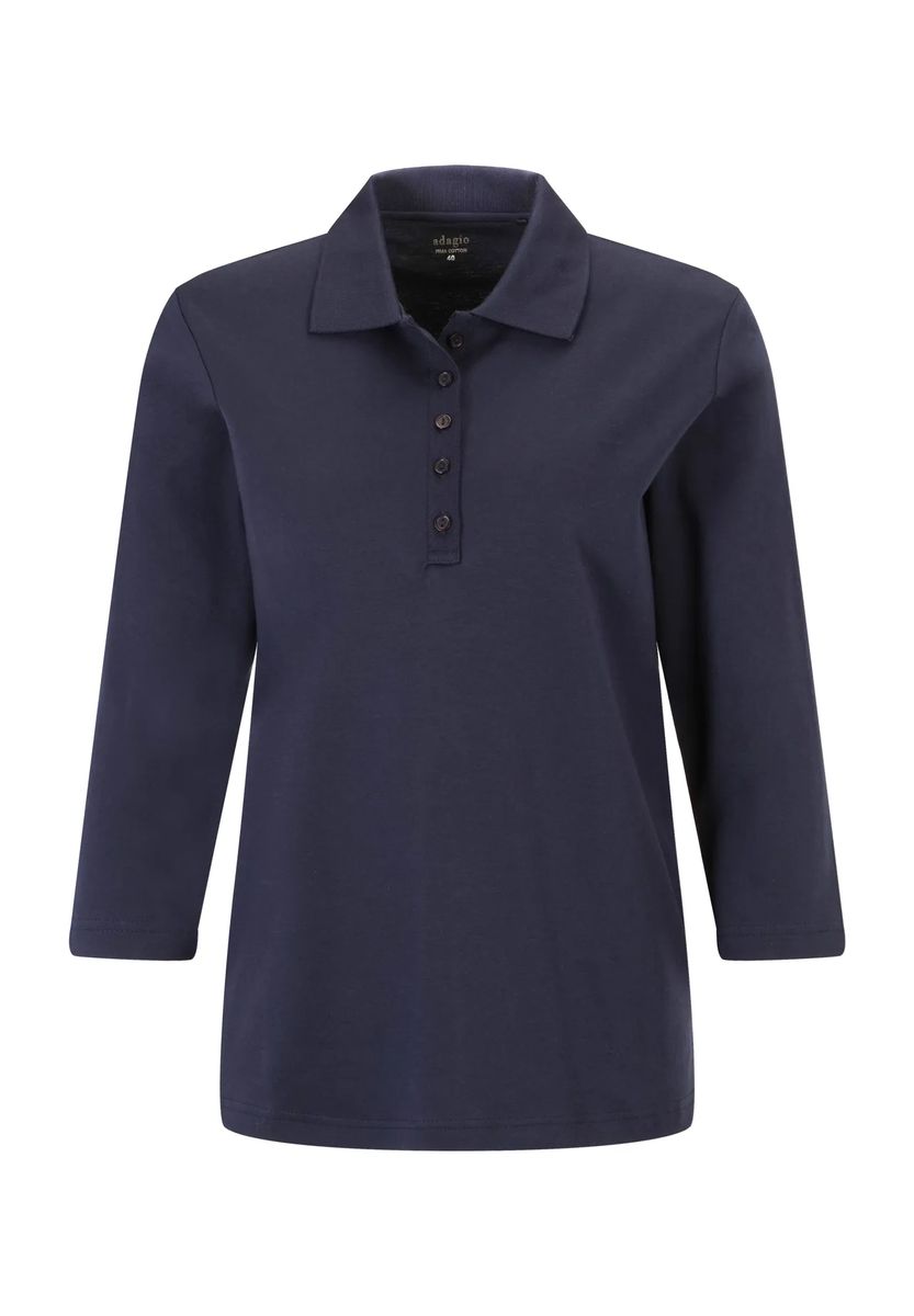 Klassisches Poloshirt mit 3/4-Ärmeln