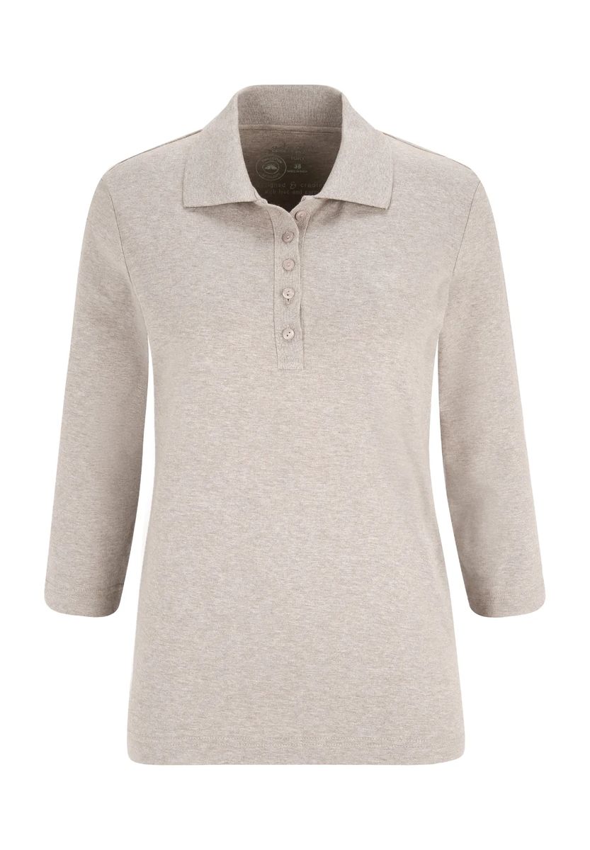 Poloshirt aus Baumwolle mit 3/4-Ärmeln