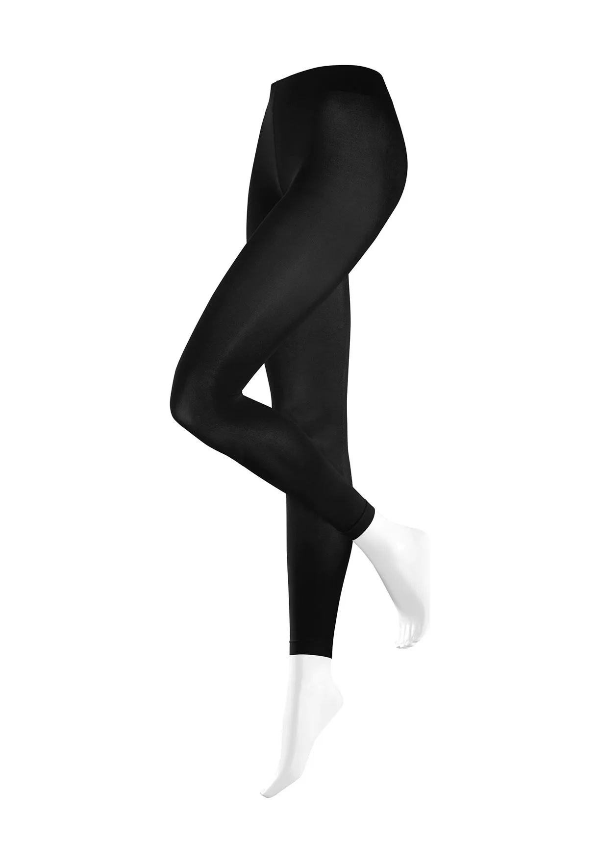 Blickdichte Leggings in Samt-Haptik