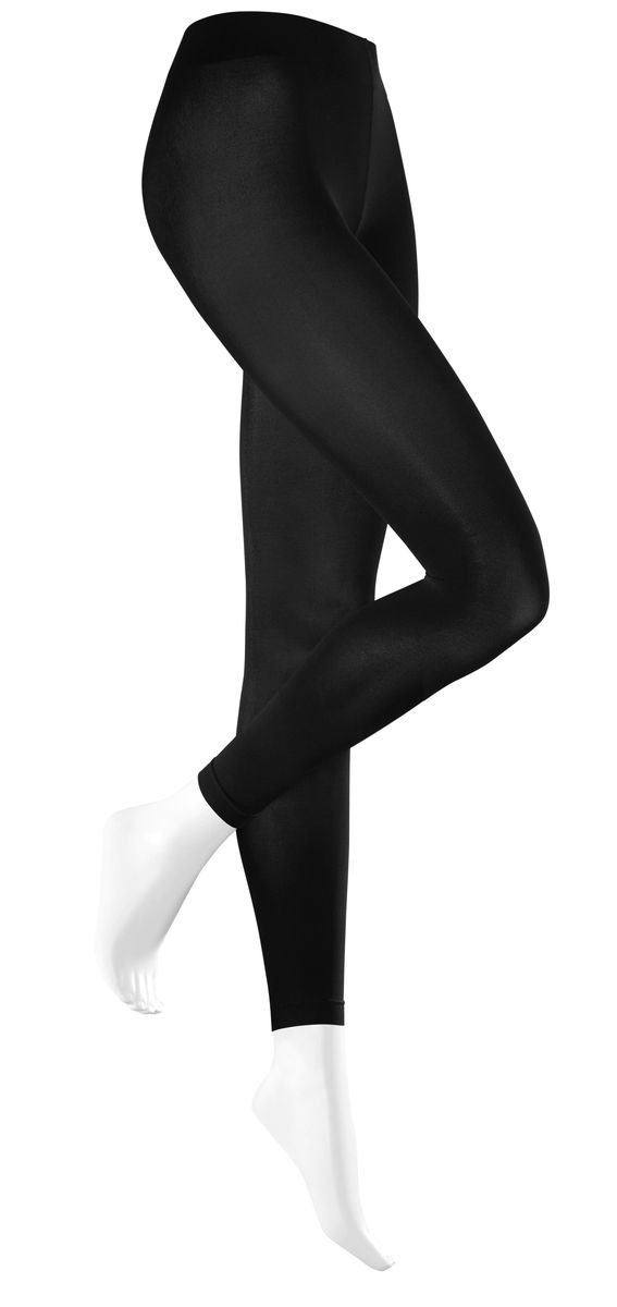 Blickdichte Leggings in Samt-Haptik