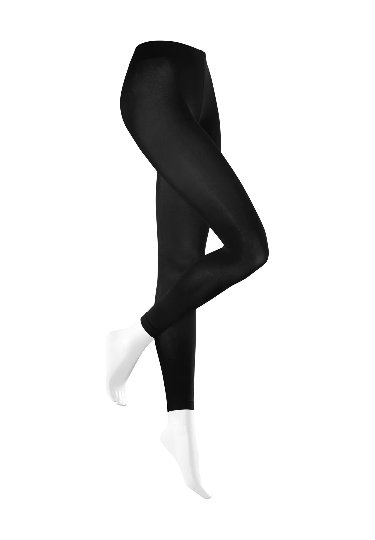 Blickdichte Leggings in Samt-Haptik