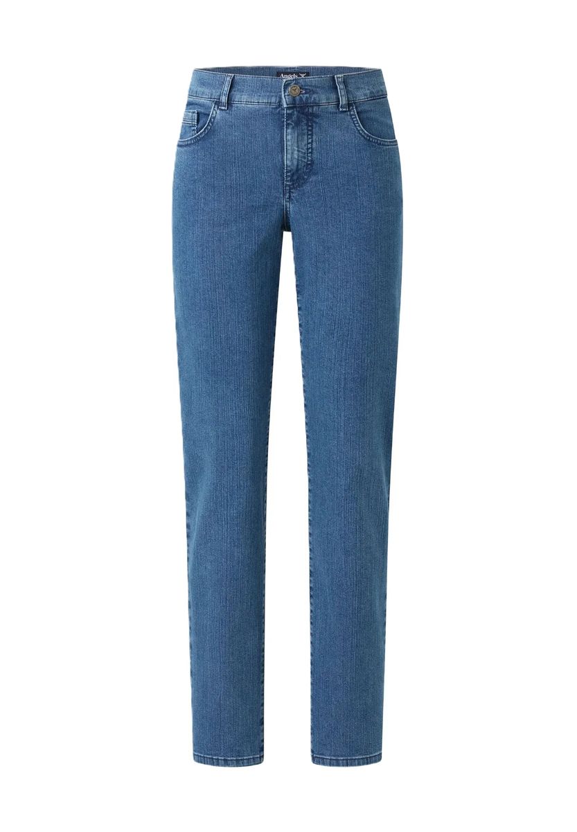 Klassische High-Waist-Jeans mit geradem Bein
