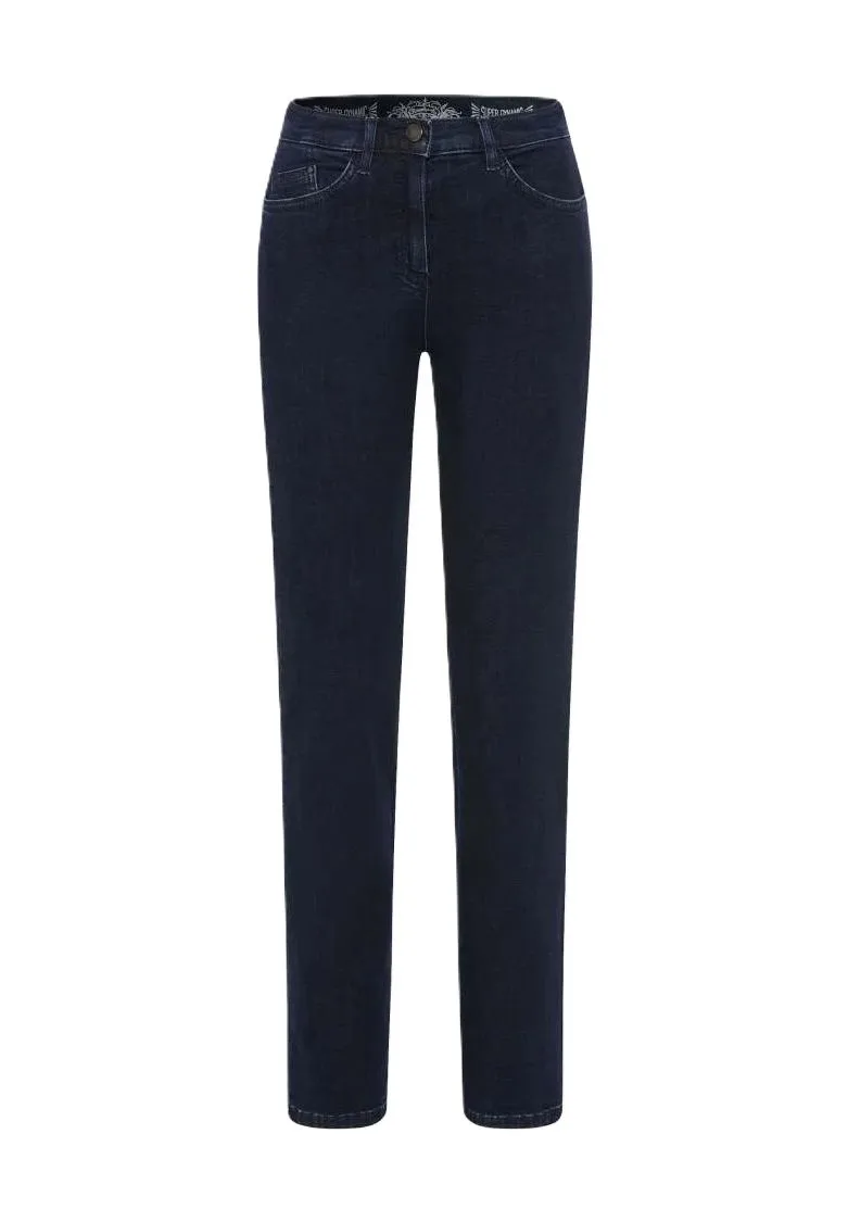 Klassische Straight-Leg Stretch-Jeans