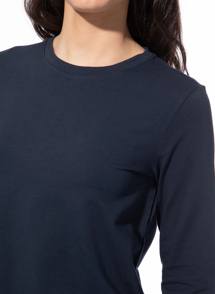 Klassisches Langarmshirt mit Rundhalsausschnitt