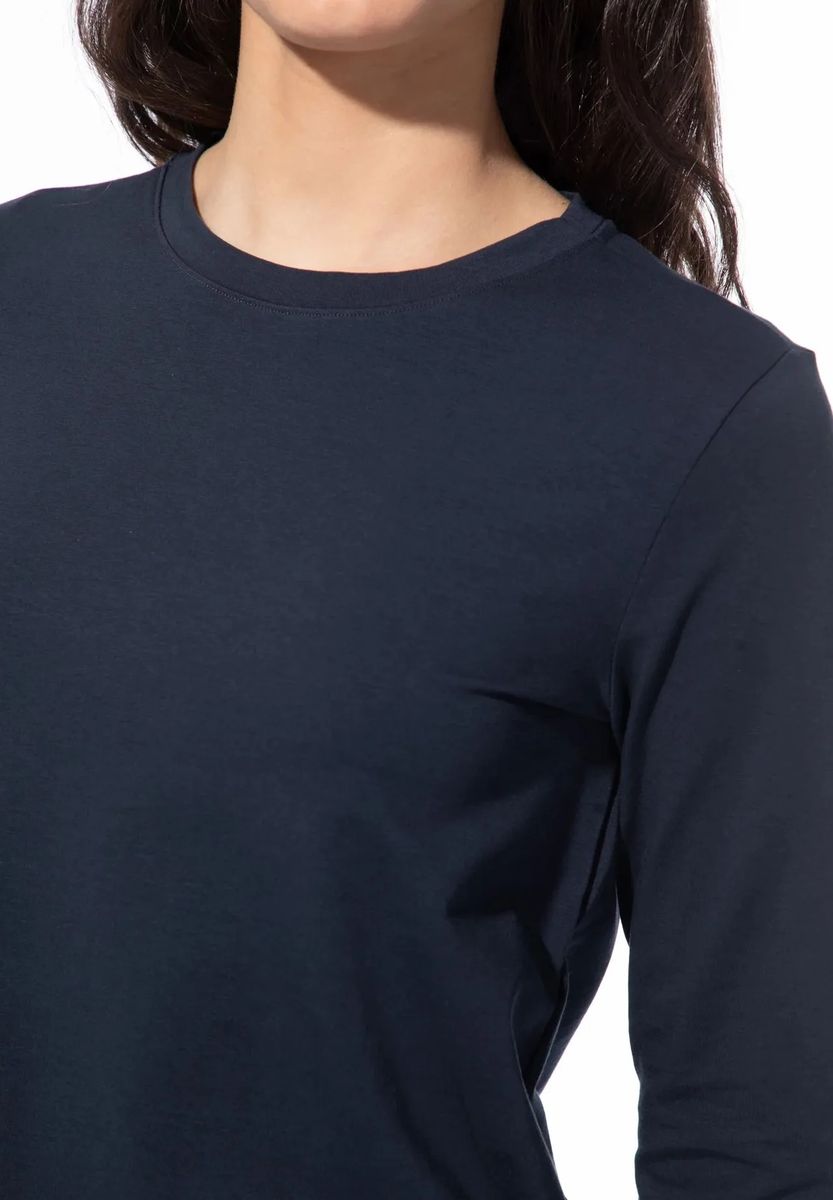 Klassisches Langarmshirt mit Rundhalsausschnitt