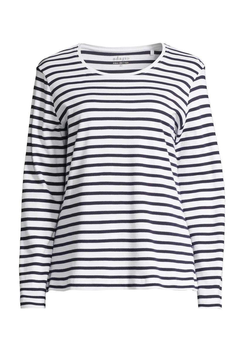 Klassisches maritimes gestreiftes Langarmshirt
