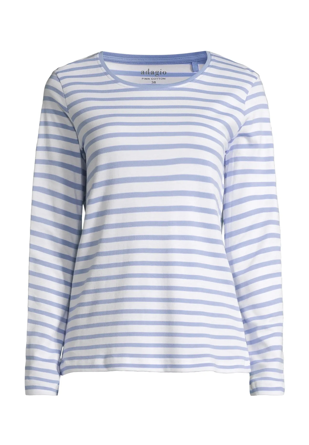 Gestreiftes Langarmshirt aus Pima-Baumwolle